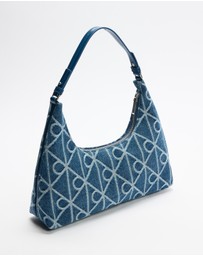 Calvin Klein - Emblem Aop Denim Shoulder Bag
