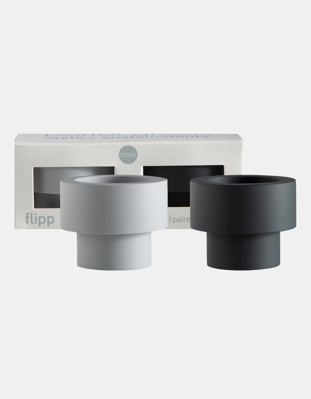 porter green - flipp sml silicone unbreakable candle holder set