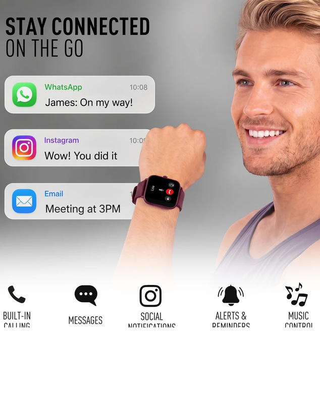 Reflex Active - Nexus Lite Burgundy Smart Watch