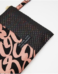 The Social Outfit - Copper Sejals Curls Spliced Clutch