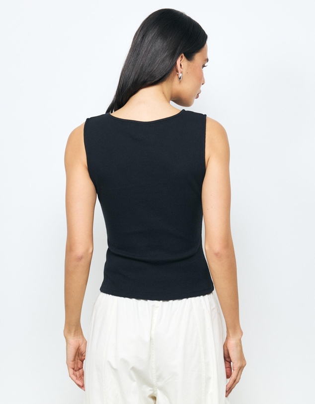AERE - Ribbed Boat Neck Tank