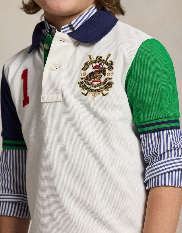Polo Ralph Lauren - Color-Blocked Mesh Polo Shirt - Kids