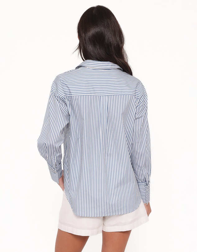 Petal & Pup - Jackson Button Up Shirt - Blue Stripe