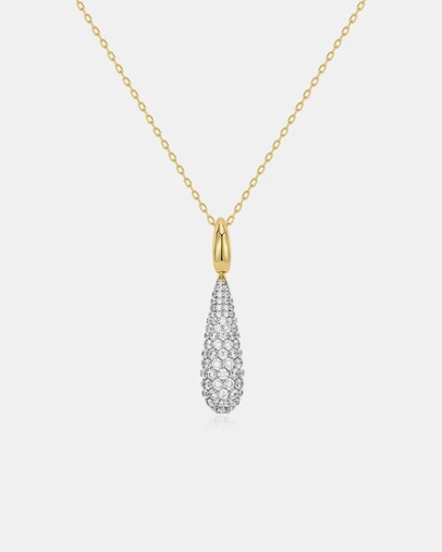 Ania Haie - Gold Pave Statement Teardrop Necklace