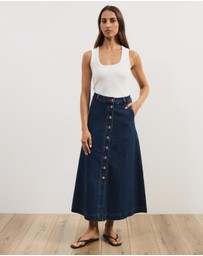 Atmos&Here - Aston Denim Midi Skirt