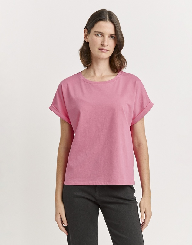 Toorallie - Roll Sleeve Organic Cotton Tee