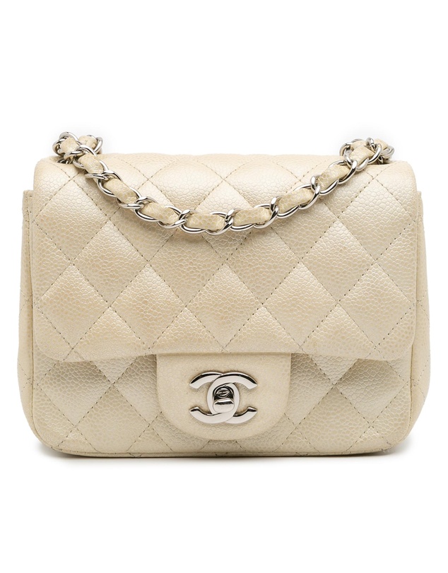 Pre-Loved by Azura Reborn - Pre-Loved Mini Square Classic Caviar Single Flap