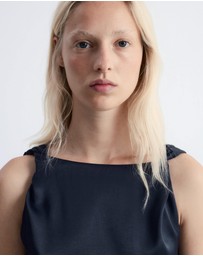 & Other Stories - Twist-Detail Satin Midi Dress