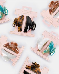 Mestige - London Acetate Claw Hair Clip - 2 Pack
