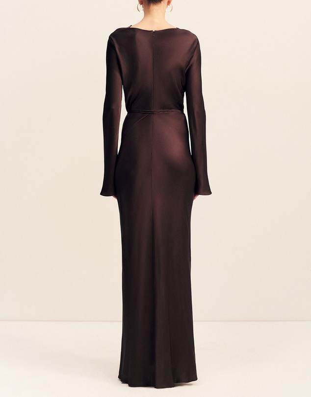 Shona Joy - Agnes Long Sleeve Maxi Dress with Belt