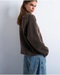 TOPSHOP - Knitted Collar Jumper