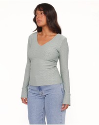 Petal & Pup - Brooklyn Eyelet Top - Dusty Sage