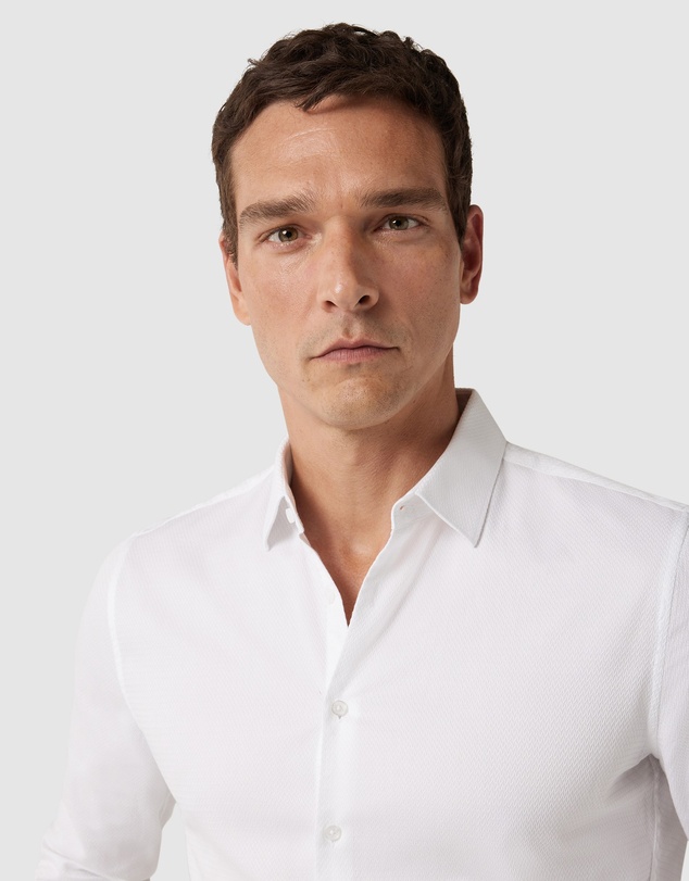 Politix - Slim Fit Long Sleeve Textured Dress Shirt