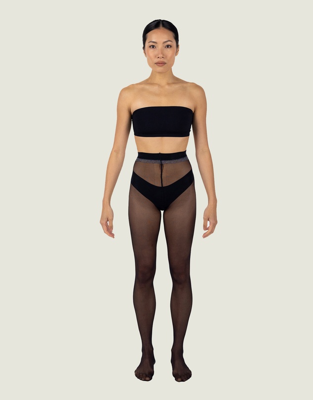 INSTOCK - Gravity — 30 Denier Sheer Glitter Back Seam Tights