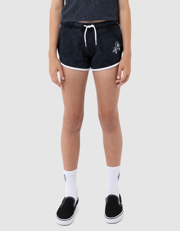 Santa Cruz - Strange Hibiscus Retro Track Shorts - Kids-Teens