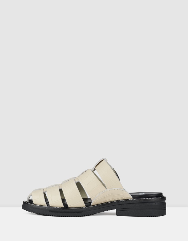 Rollie - Mule Fisherman Croc Flat