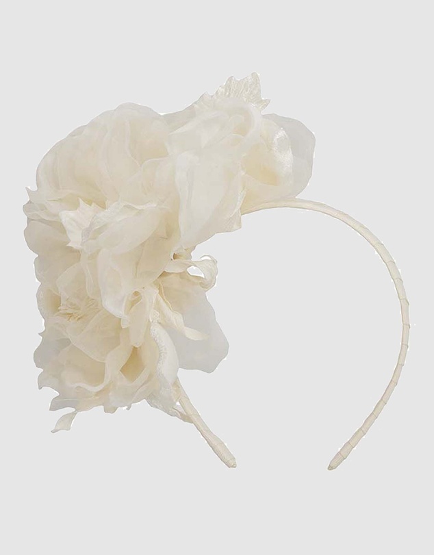 Fillies Collection - Large Cream Flowers Headband