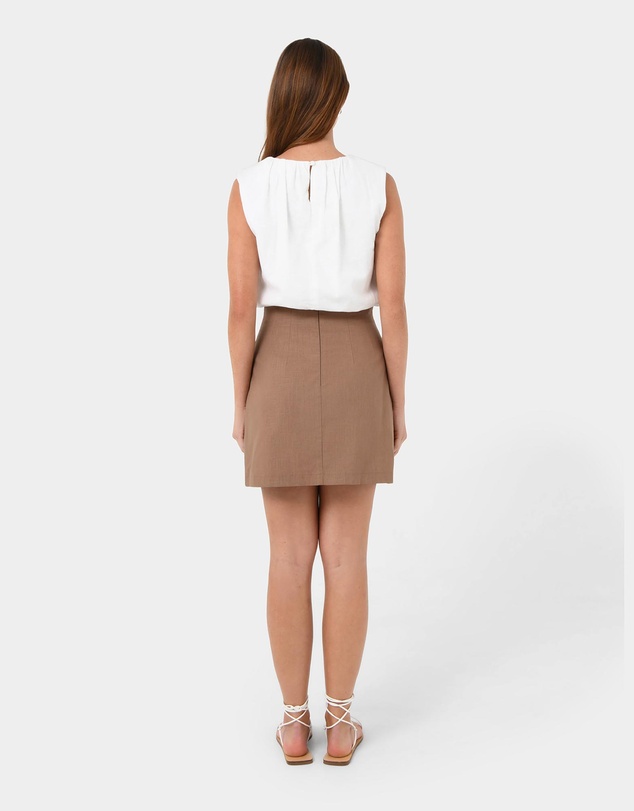 Forcast - Nia Mini Linen Skirt
