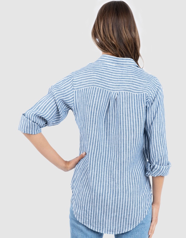 CAMIXA - Rina Striped Linen Shirt