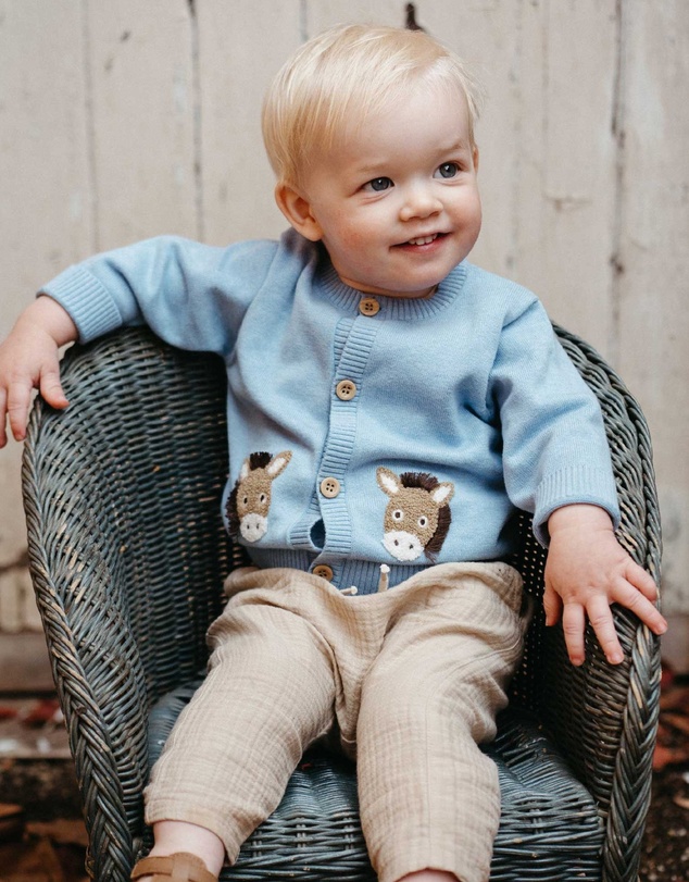 Purebaby - Slouchy Crinkle Cotton Pants -Kids-Babies