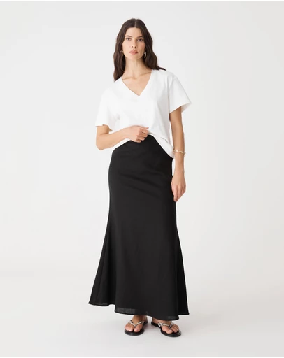 Forcast - Amelia Linen Blend Maxi Skirt