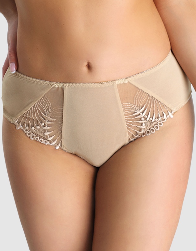 Nessa - Sonata High Waist Full Cut Brief with Embroidery