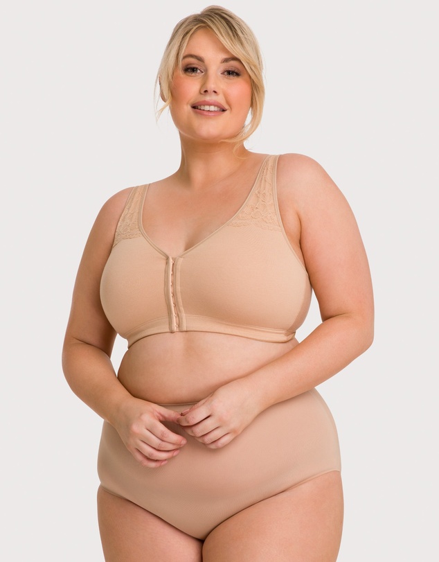 Ava & Audrey  - Ava & Audrey Hannah Cotton Wire-free Front Opening Bra