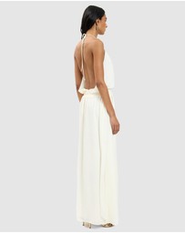 With Harper Lu - Draped Backless Gown