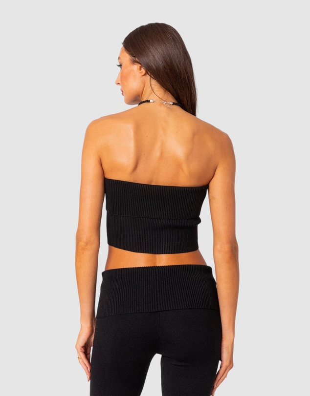 EDIKTED - Desiree Fold Over Knit Tube Top