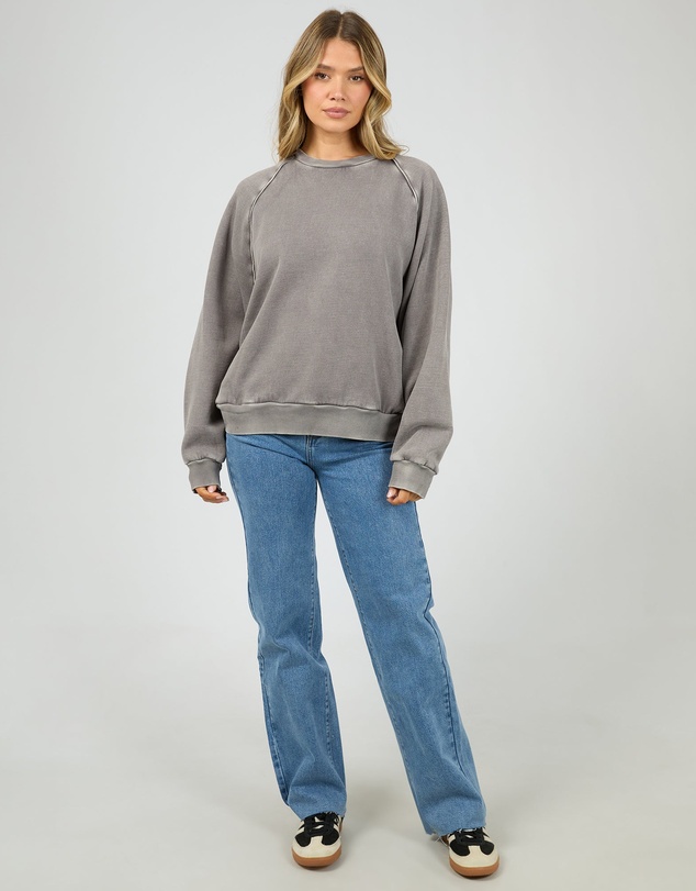 All About Eve - Aae Vintage Raglan Crew Charcoal