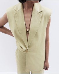 UNISON - Sleeveless Linen Blazer