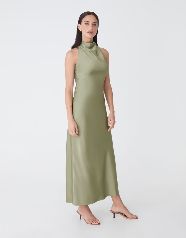 Forcast - Delilah Bias Satin Dress