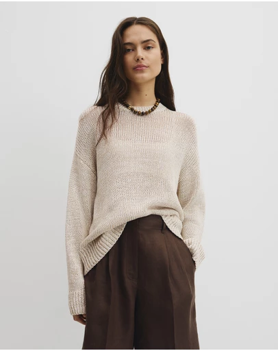 Country Road - Organically Grown Cotton Tape Yarn Sweater