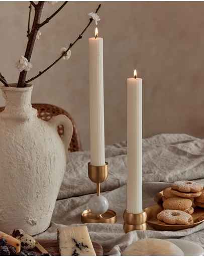 Black Blaze - Column Pillar Candle Duo