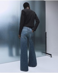 M.N.G - Wide-Leg Jeans With Rhinestones