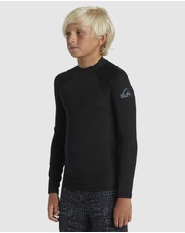 Quiksilver - Everyday Heat Long Sleeve Upf 50 Surf T Shirt For Boys 2 7