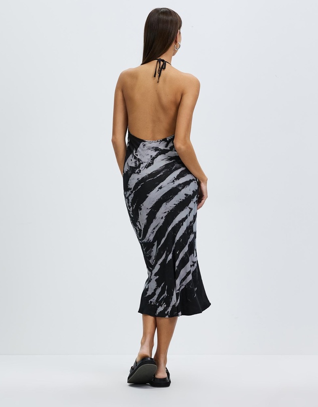 Third Form - Twist Through Bias Halter Midi