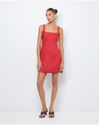 AERE - Clara Linen Mini Dress
