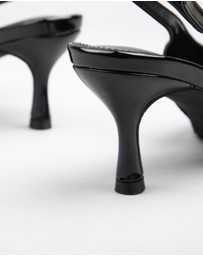 RAID - Tristen slingback kitten heeled shoes in Black
