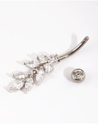 Lovisa - Titanium Marquise Diamante Belly Bar