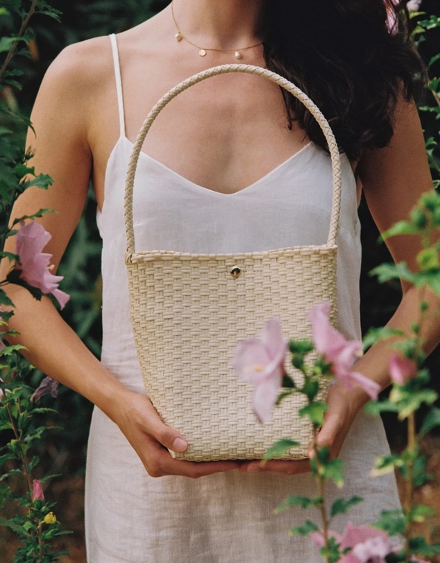 Mimmi Terra - Woven Bucket Bag Panna Cotta