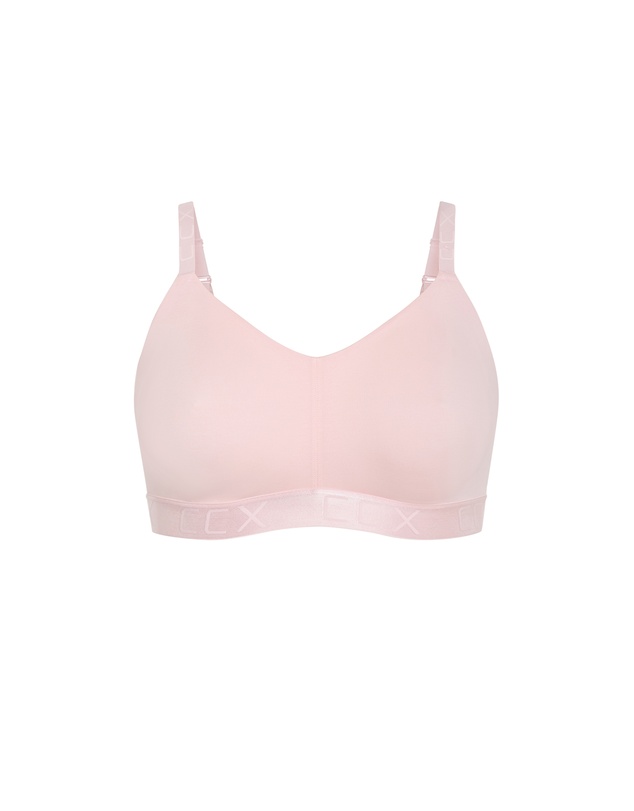 City Chic - Plus size Signature CCX Wireless Bra - pink icing