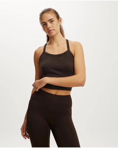 Cotton On Body Active - Active Rib T-Bar Cropped Tank