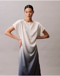 Calvin Klein - Satin Printed Relaxed Dress