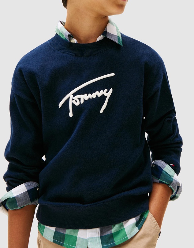 Tommy Hilfiger - Varsity TH Signature Logo Jumper - Teens