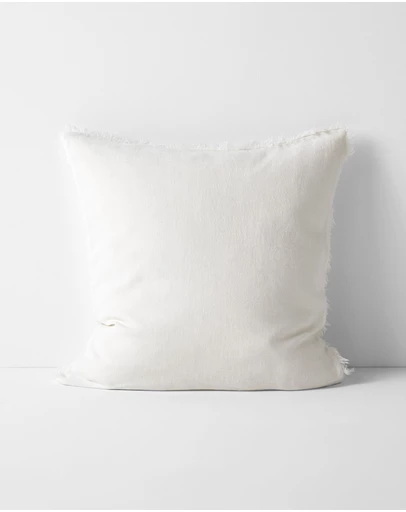 Aura Home - Vintage Linen Fringe Cushion
