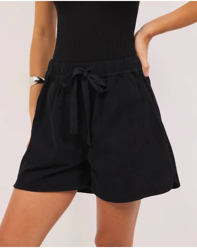 Calli - Matt Cotton Twill Shorts