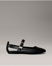Calvin Klein - Leather Airfit Cushioned Ballerinas