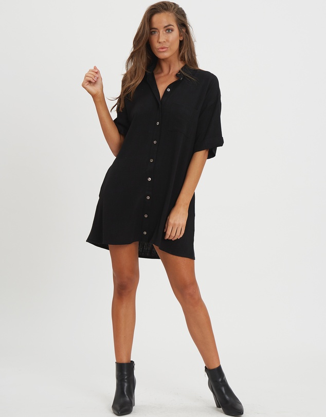 The Fated - Finesse Relaxed Shirt Dress