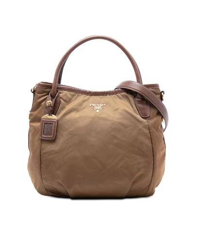 Pre-Loved by Azura Reborn - Pre-Loved Vitello Daino Trimmed Tessuto Satchel